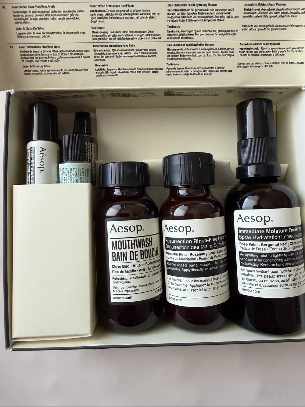 Aesop Departure Travel Skincare Set
